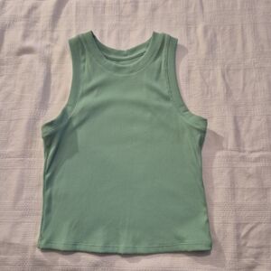 Peloton women's Small green ribbed tank top GUC